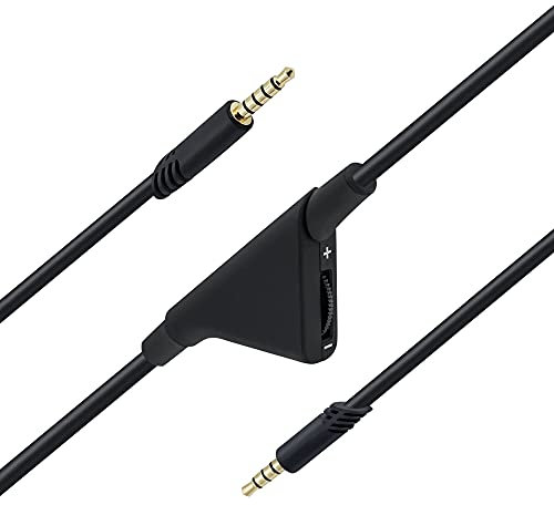 Tolesum Cavo Audio Ausiliario Sostitutivo con Controllo del Volume per Cuffie da Gioco Astro A10 / A30 / A40 PS5 / PS4 / Xbox One/Xbox Series S/X/PC/Smartphone tramite jack da 3,5 mm - 2M