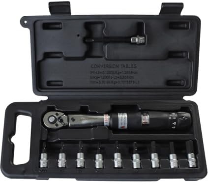 Eleven Drehmomentschlüssel 1/4 4-24Nm mit Innensechskant 3, 4, 5, 5x85, 6, 8, 10, T20, T25, T30