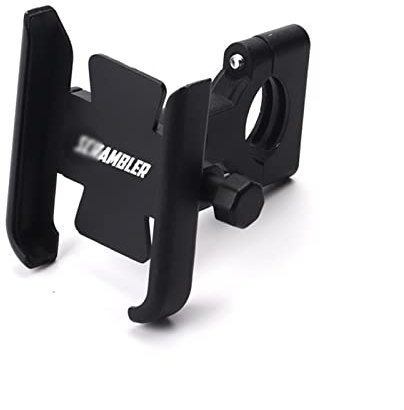 WREXIL Supporto per Telefono per Ducati Scrambler 400 800 1100 Moto CNC Alluminio Accessori per Porta Cellulare Porta specchietto (Color : Handlebar Black)