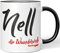 JUNIWORDS Tasse, Nell, die Wundervolle, Schwarz (5276969)