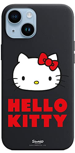 Personalaizer iPhone 14 Plus Case Black with a Hello Kitty Logo Design