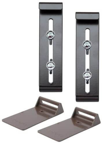 Fixpot Accroche Jardinière Invisible et Robuste - Support Balconnière pour Tous Les Rebords de Fenêtre, 2 pcs Chocolat
