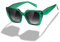 kimorn Sunglasses for Women Men Trendy Retro Trendy Sun Glasses 90’s Vintage Y2K Oversize Square Frame Shades Sunnies K1354 (Green Frame Gradient Grey Lens)