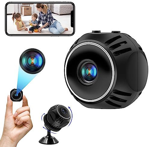 cyi Mini WiFi Kamera, Kleine Videoüberwachung Innen, Tragbare Minikamera mit Bewegungsmelder Mini Cam für Zuhause & im Büro