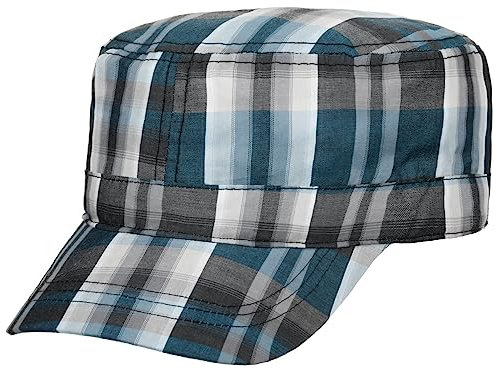 Lipodo Classic Cotton Check Army Cap Verstellbare Kappe Atmungsaktiv Unisex Frühjahr Sommer Petrol One Size