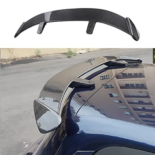 LVTFCO Auto Heckspoiler Spoiler für Renault Twingo/Twingo RS/GT III II I 3-door/5-door 1993-2024, ABS Carbon Fibre Look, Schwarz