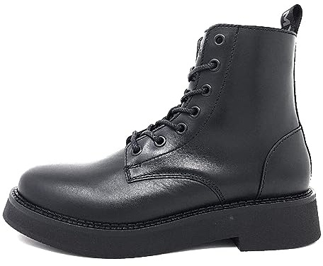 Tommy Hilfiger Damen Schnürboots Tommy Jeans Lace Up Flat Schwarz 39