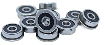 Industrial Bearings F624-2RS Lager 4 x 13 x 5 mm (10 Stück) ABEC-1 Miniatur-Flansch-F624RS-Kugellager RF-1340DD for Ball Bearing Skate Bearings