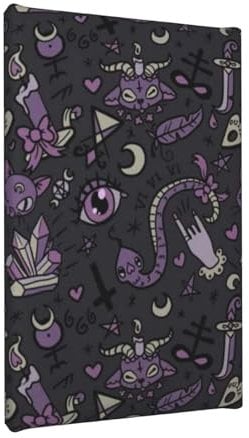 COMAAM Lila Schwarz Goth Gruseliges rahmenloses Gemälde 20 x 30 (vertikal) Heimdekoration Rahmen Poster Wanddekoration Malerei