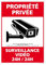 Panneau Propriété Privée, Surveillance Vidéo 24H/24H Alu 2 Mm - 210 X 300 Mm Signalisation Rectangulaire Prépercée Avec Kit De Fixation Fabrication Française