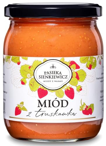 Natürlicher Honig aus Polen - Sienkiewicz Bienenhaus - verschiedene Sorten und Größen (Multiflorahonig mit erdbeeren, 700 Gramm)