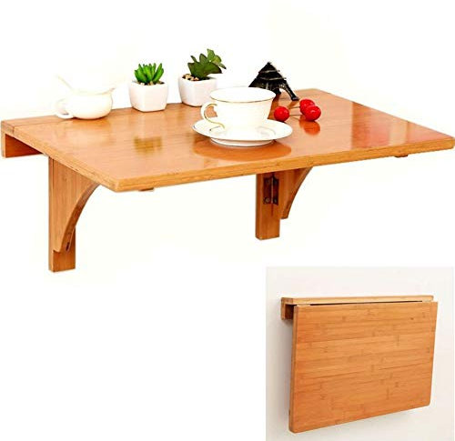 asdchZen Wandklapptisch Aus Massivem Holz, Schwebender Küchentisch, Kinderschreibtisch, Drop-Leaf-Schreibtisch, Für Balkon/Hausbar/Büro (100 × 55 cm / 39 × 22 Zoll)