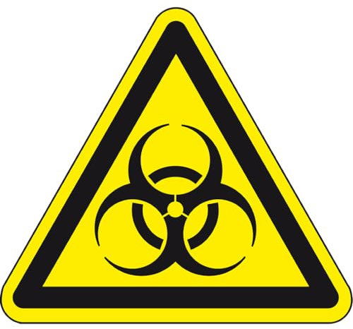 Dreifke® Warnschild Warnung vor Biogefährdung, ASR/ISO, Kunststoff, SL 300mm