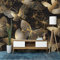 Papier Peint Panoramique Papillon D'Art Fantastique Mural, Doré Mural, Poster Géant Mural Personnalisé 3D pour Salon, Chambre d'Enfants, Restaurant, 350 x 256 cm (WxH) Décoration Murale Fresque