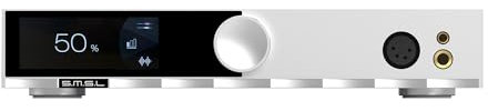 SMSL H400 High-End-Kopfhörerverstärker, vollsymmetrisches Design, 20 Hz bis 100 kHz (-0,5 dB), mit Fernbedienung (Silber)
