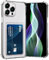 AKABEILA Hülle für iPhone 16 Schutzhülle mit Kartenfach Transparent Silikon TPU Handyhülle Dünn Weiche Stoßfest Bumper Brieftasche Case Cover 6.1 Zoll