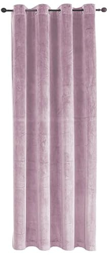 TiborTex Verdunkelungsvorhang Samt weich 140x175 cm Altrosa Ösen Vorhang Blickdicht abdunkelnd Gardine Ösenaufhängung