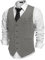 COOFANDY Weste Herren Trachtenweste Regular Fit Elegant Business Herrenweste Formale Klassische Männer Anzugweste Dunkelgrau XL