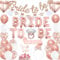 Xietaea Bride to Be Party Dekoration - 66 Stück Roségold JGA Frauen Accessoires mit Bride to Be Folienballon Girlande, Tortendeko, Schärpe, Luftballons, Junggesellinnenabschied Deko