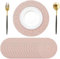 50 tovagliette di carta color oro rosa, rotonde, usa e getta, 34 cm, tovagliette decorative per tavolo da pranzo, banchetti di nozze, casa, banchetti, Natale, Capodanno, feste, compleanni, vacanze