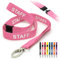CKB Ltd Pink Staff Lanyards Breakaway Sicherheits-Umhängeband mit Drehgelenk, Metallclip für Ausweishalter, Schnellverschluss-Design, 10 Stück