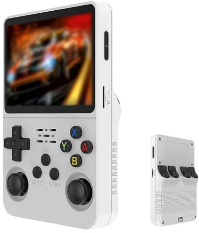 Console di gioco portatile R36S, lettore video con schermo IPS da 3,5 pollici con 128 G integrati 20000 giochi classici, console di gioco retrò con doppio sistema open source