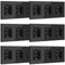 BSEED Enchufe Schuko con Cargador Rápido USB C 20W, Enchufe USB Empotrado, 3 Gang Enchufes Pared Negro, Enchufe USB C 6 Piezas
