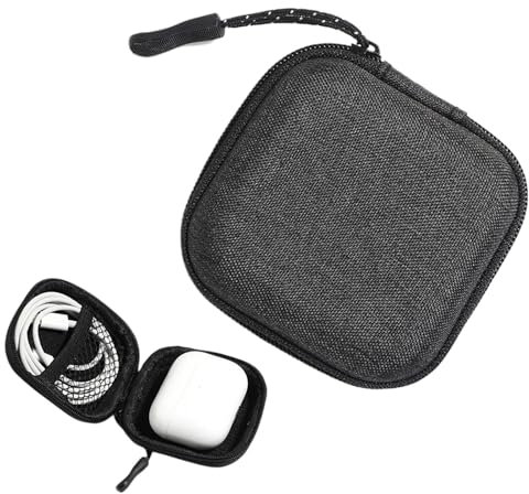 Earbud Storage Case, Wireless Earbud Case, Earphone Case, Portable Ear Earbuds, Charger Organizer Box, Waterproof Earphone Case Pouch, Data Cable Storage Organizer For Headphones, Earbuds, Electronics