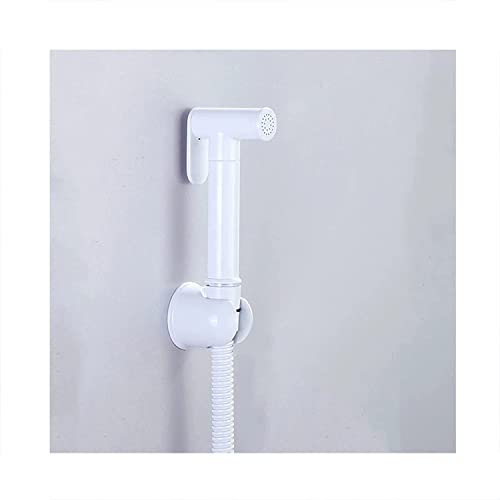 Bidet-Wasserhahn, Hand-WC-Bidet-Sprühgerät, weißes Duschset aus massivem Messing, Bidet-Wasserhahn-Wasch-Duschauslauf, C-Set