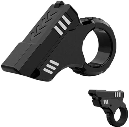 3D Printed Fidgets Slider Gun, Adult Fidget Toys, Stress Relief Finger Toy | Portable, Exquisite, Cool, Funny, Anxiety Relax, Spinner, Gifts for Birthday Christmas, for Men Women Autism ADHD, Black