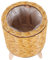 BESPORTBLE Macetero con Patas De Madera Tejida Rústico para Plantas De Interior Y Exterior - Ideal para Decoración De Jardín Y Hogar - Estilo Natural Y Elegante