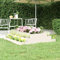 KLYEON Fioriera Bianca 110x110x27 cm in Legno Massello di Pino,Espositore per Piante in Legno massello con Design a Scala per Giardino e casa Vasi e fioriere