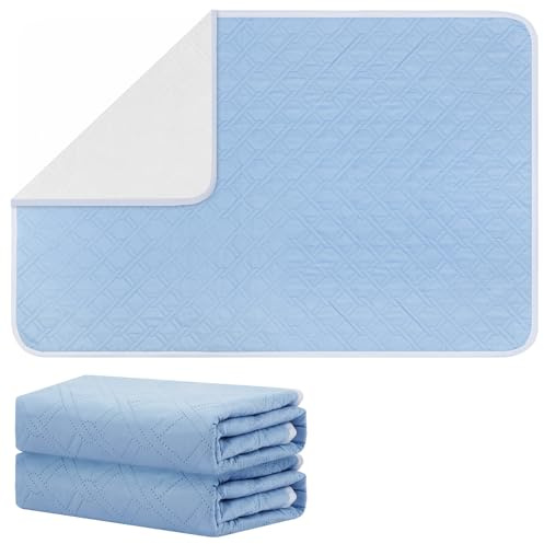 Fefod Inkontinenzunterlage 80x120cm, Wasserdichte Bett, Saugfähige Krankenunterlagen - waschbar, atmungsaktiv - Krankenunterlage für Menschen mit Blasenschwäche, Baby, Senioren, Welpenunterlage