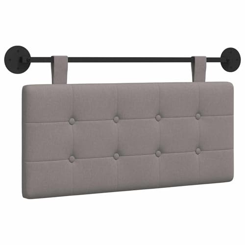 vidaXL Hängendes Kopfteil Stoff, Moderner, rechteckiger Polster-Kopfteil, Wandmontage, anpassbare Schlafzimmer-Deko, platzsparende Möbel Ideen