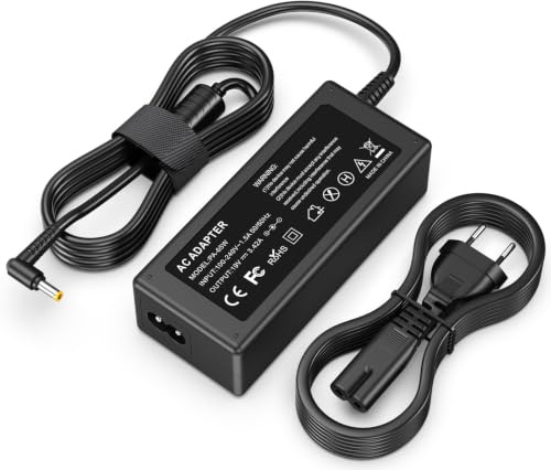 Chargeur 65W 19V 3,42A Adaptateur d'alimentation, connecteur DC 5,5 x 2,5 mm Compatible avec Enceinte Bluetooth JBL Xtreme 1, Xtreme 2, Xtreme Édition Spéciale, Gamme FUGOO XL, Harman‑Kardon Go‑Play