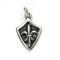 Fleur de lys lacets lys pendentif argent 925 longueur : 2,5 cm avec œillet
