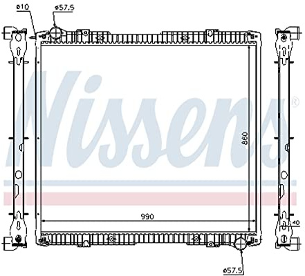 NISSENS 64067A Motorkühler/Wasserkühler Kompatibel mit SCANIA P,G,R,T - series 10570485 1527653 376745741