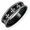 Fly Style 1 Stück Ringe aus Edelstahl - Totenkopf, Alien, Drache, Eisernes Kreuz, Ring Grösse:23.9 mm, Modelle:Templer Kreuz Bandring Schwarz