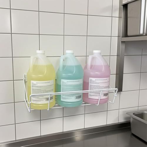 TCD Parts Wall Mount Jug Storage Rack – Heavy Duty Wire Organizer for 1 Gallon Jugs – Soap, Detergent, & Hand Sanitizer Holder – Space-Saving Wall-Mounted Liquid Storage