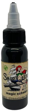 SAILOR JERRY MAGIC BLACK 30ml - vegan - Reach DE + Zertifikat - deutsche Tattoofarbe - INKgrafiX® IG03904 Tattoo INK VEGAN