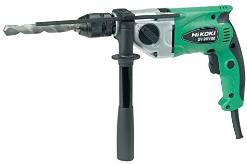 HIKOKI Schlagbohrschrauber DV20VB2(S) (790 Watt, 230 V, 2 Gang, Bohren-Ø: Beton 20 mm, Stahl 13 mm, Holz 40 mm, Schnellspannbohrfutter mit Arretierung, Koffer, Tiefenanschlag)