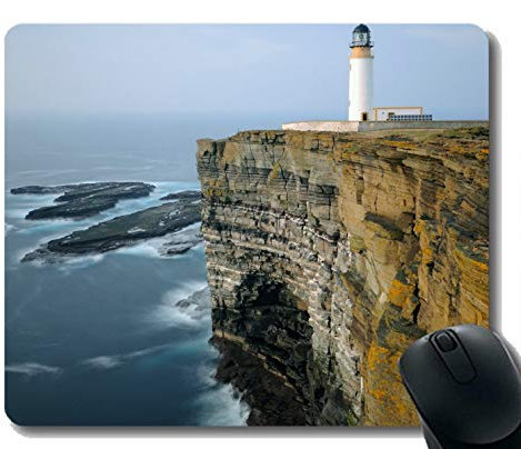 Yanteng Naturkautschuk-Mauspad Mit Sky Cliff View-Ozeanlandschaft - Genähte Kanten