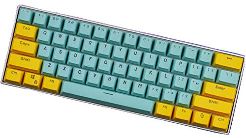 Sunzit Keycaps, 61 Keycaps Backlight Zweifarbig Mechanische Tastatur PBT Tastenkappe für GH60 / RK61 / ALT61 / Annie/Keyboard Poker Keys - A
