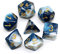DND Polyedrische Würfel RPG Dice für Dungeons and Dragons Pathfinder Rollenspiel-Würfel Set mit Würfelbeutel(Blau Mixen Weiß)