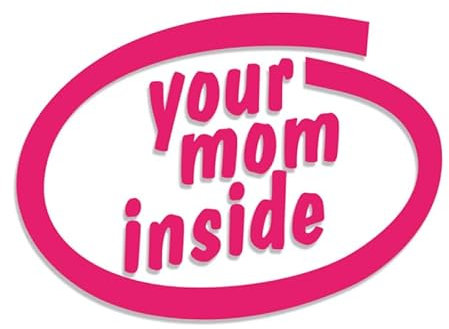 Decus Your MOM Inside Intel XXL 2581 (rosa) // Sticker OEM JDM Style Aufkleber