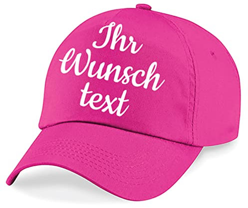 Deitert Kappe, Basecap individuell bestickbar mit Namen oder Wunschtext | über 20 Farben zur Auswahl Fuchsia