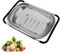 Komoyo Colino per frutta e verdura, scolapasta in acciaio inox micro forato con manici antiscivolo, scolapasta perforata per drenare l'acqua per lavare frutta e verdura