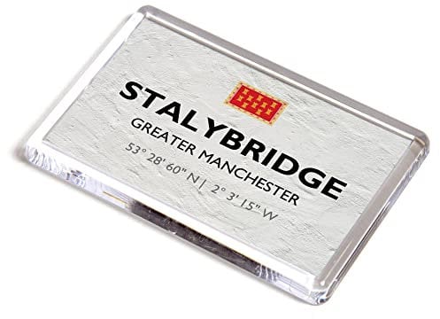 FRIDGE MAGNET - Stalybridge, Greater Manchester - Lat/Long SJ9698