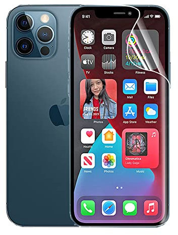 CUFEREDU 2 uds Protector de Pantalla Flexible para iPhone 12/12 Pro 6.1 2020 3D Película de Hidrogel Transparente de TPU Huella Dactilar Desbloqueado NO Vidrio Templado