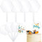 Webake Acryl Cake Topper Blanko Kuchendeko Topper Groß 12 cm und 10 cm 8 Stück DIY Personalisierte Cake Topper Hexagon für Geburtstag, Hochzeit, Party, Kuchendekoration, Klar